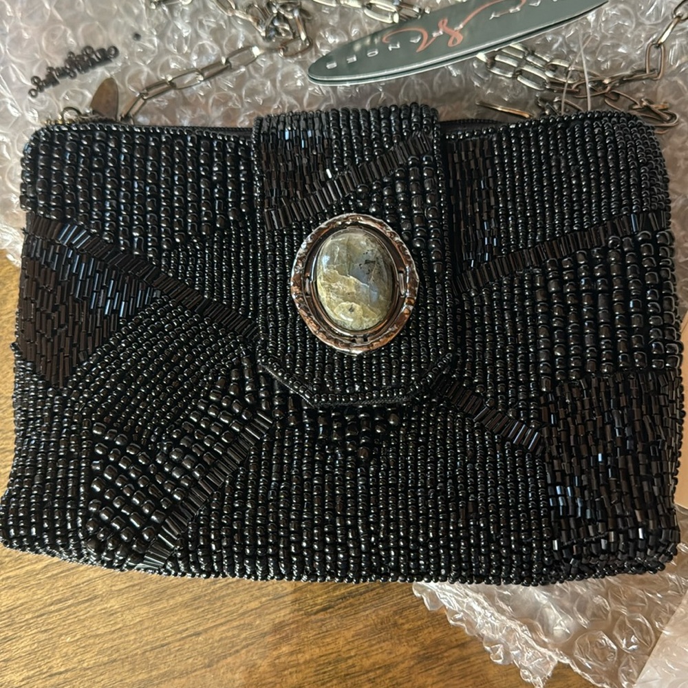 Mary Frances Mini Handbag “Ebony”